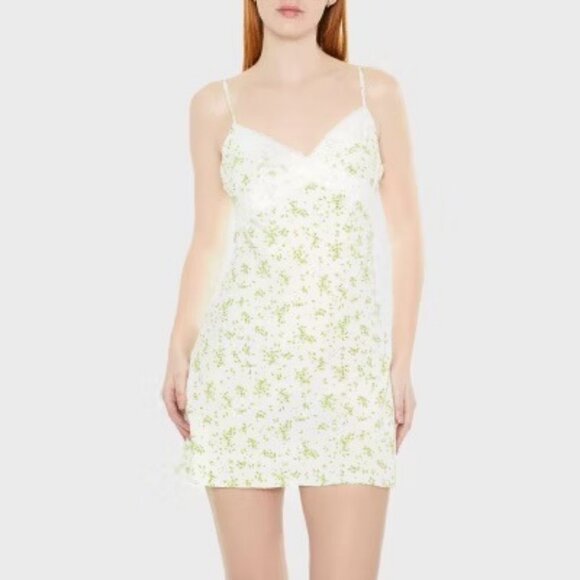 Forever 21 Floral Lace Bodycon Mini Slip Dress | Coquette Boho Grunge Fairycore - Picture 16 of 16